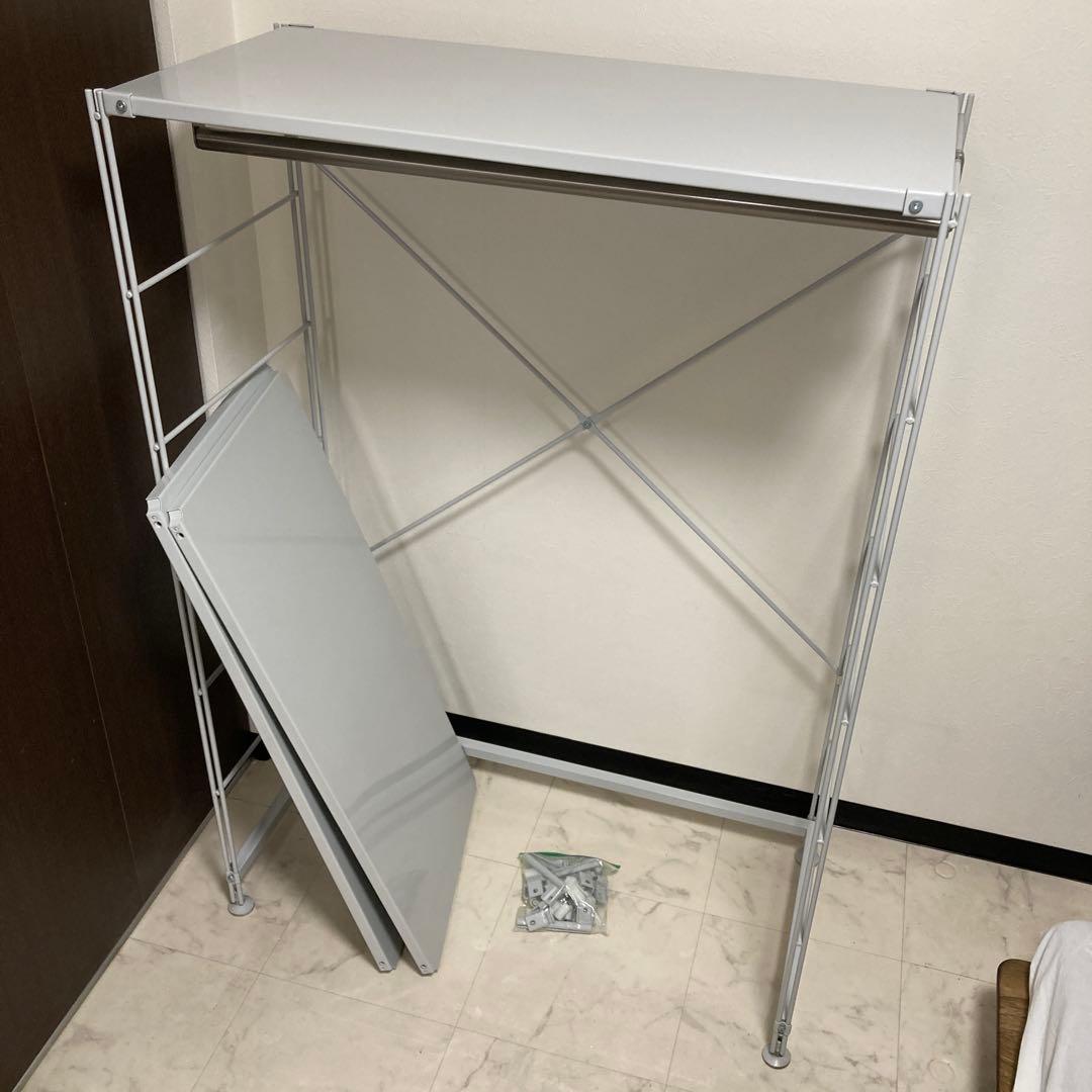 無印スチールユニットシェルフ グレー 幅84×奥行39.5×高さ120cm