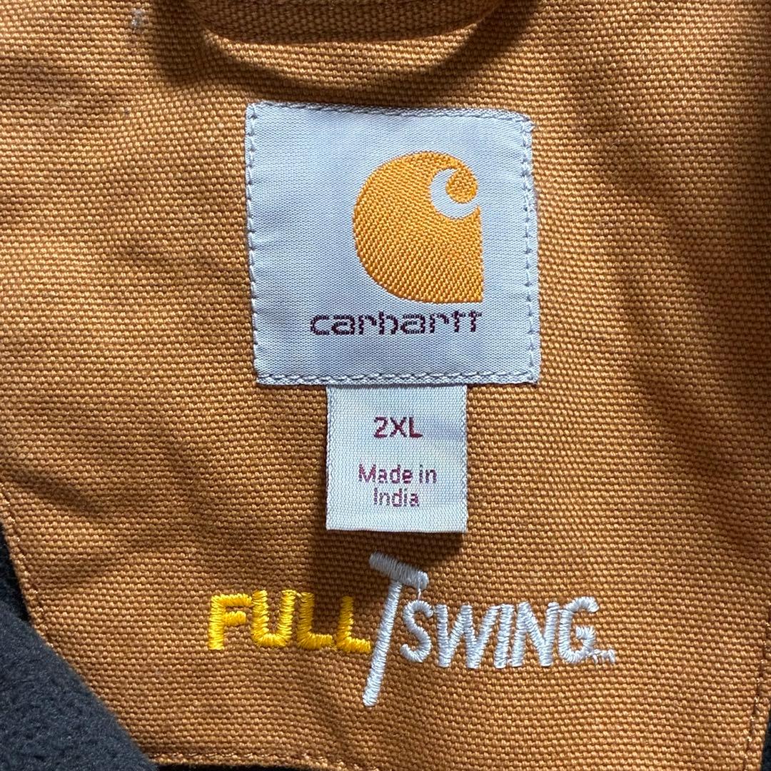 カーハートチョアコートC1093フルスウィング茶キャメルロゴ3XL大アメリカ古着