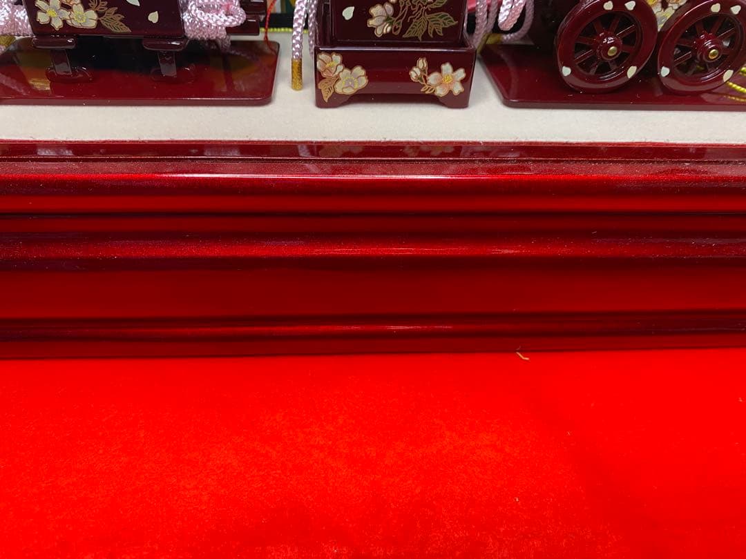 東京久月　雛人形アクリルケース入り親王飾り・間口約５６×奥行約３１×高さ約３４㎝