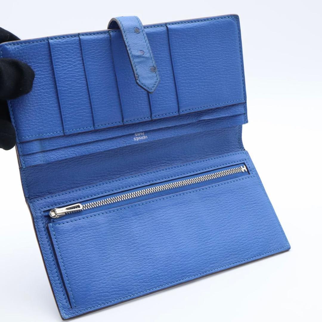 鑑定書付き【超極美品】HERMES ベアンスフレ　長財布　オーストリッチ