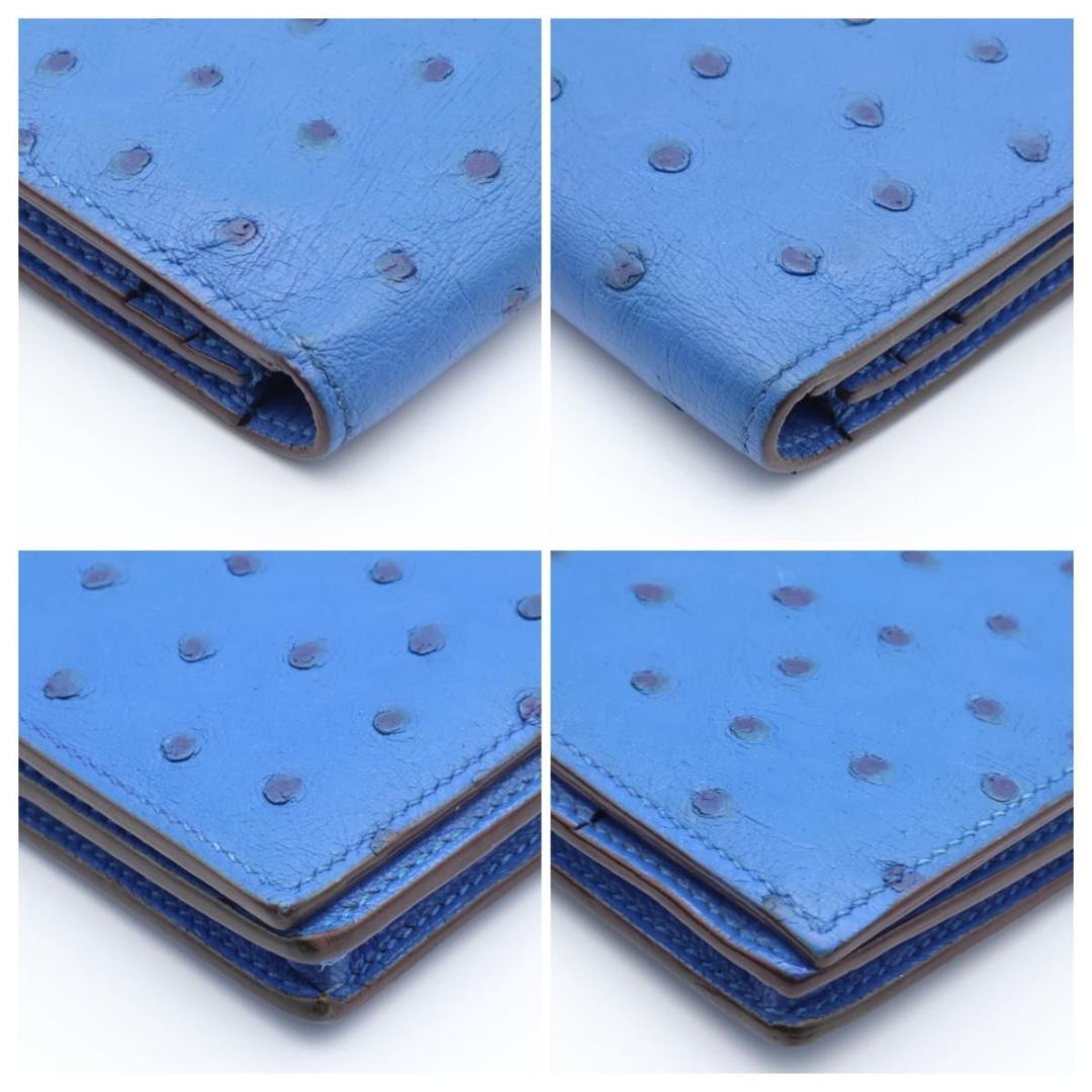 鑑定書付き【超極美品】HERMES ベアンスフレ　長財布　オーストリッチ