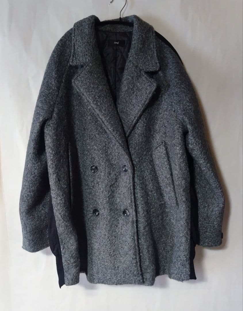 オズモーシス　切り替えPコート　GRAY×BLACK