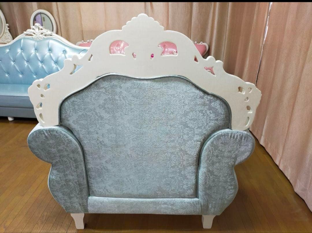 アンティーク風 ロココ調 姫系　猫脚 1 Pソファー 組み立て式