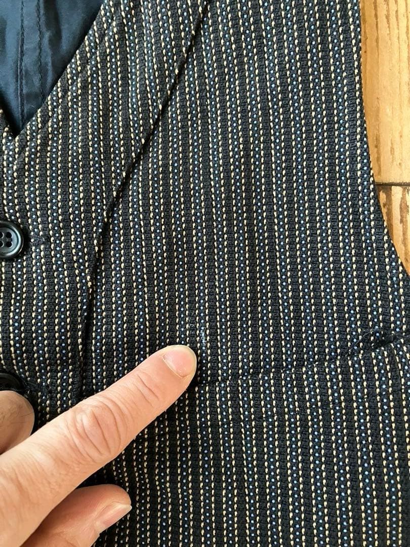 ANATOMICA アナトミカ ベスト ジレ ストライプ柄 XS フランス製