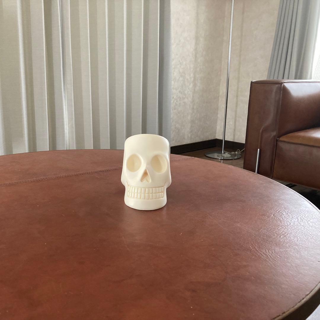 ドクロ【アイボリー】の置物・オブジェ　スカル　ガイコツ