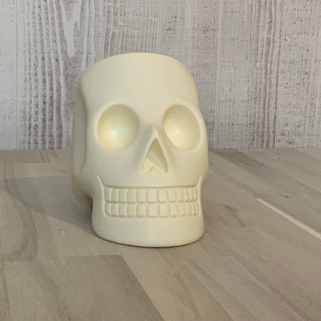 ドクロ【アイボリー】の置物・オブジェ　スカル　ガイコツ
