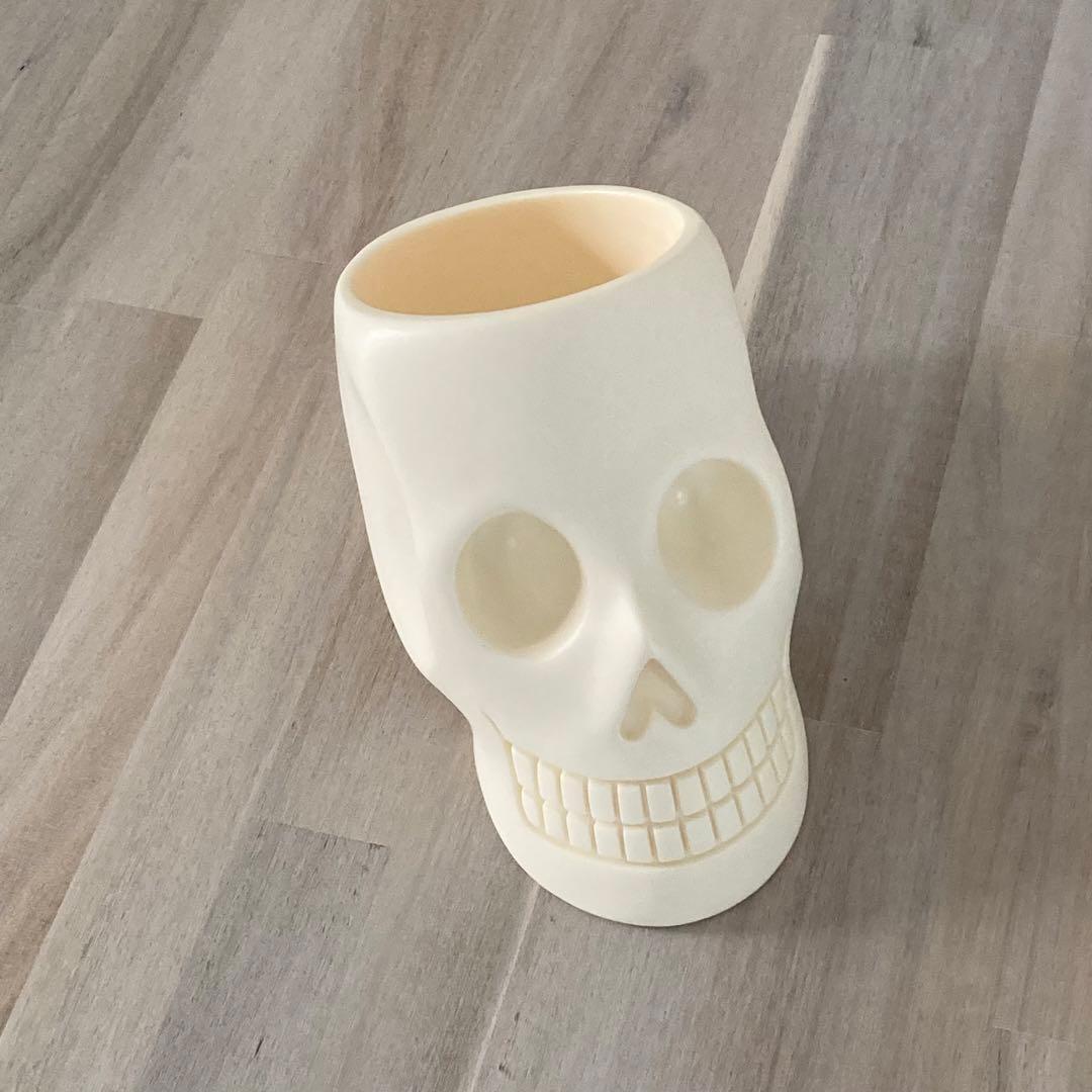 ドクロ【アイボリー】の置物・オブジェ　スカル　ガイコツ