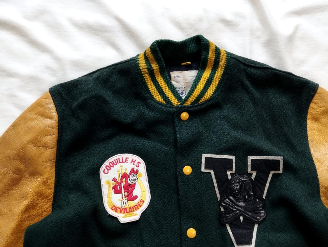 【Vintage】Delong スタジャン　USA製 ７０ｓデビル　スカル