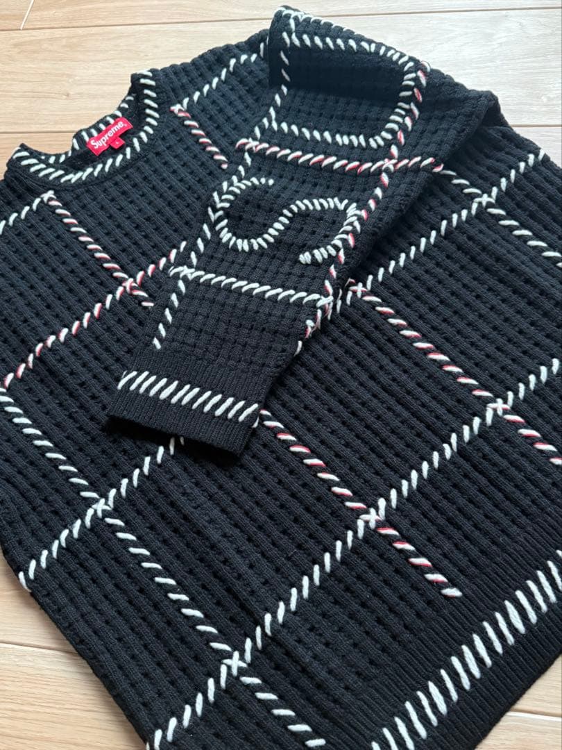 トップス Supreme Quilt Stitch Sweater L Black23ss