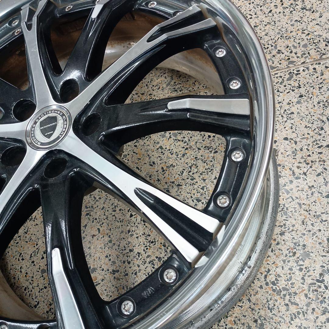 Work SCHWERT 20インチアルミホイール 2本 ブラック/シルバー