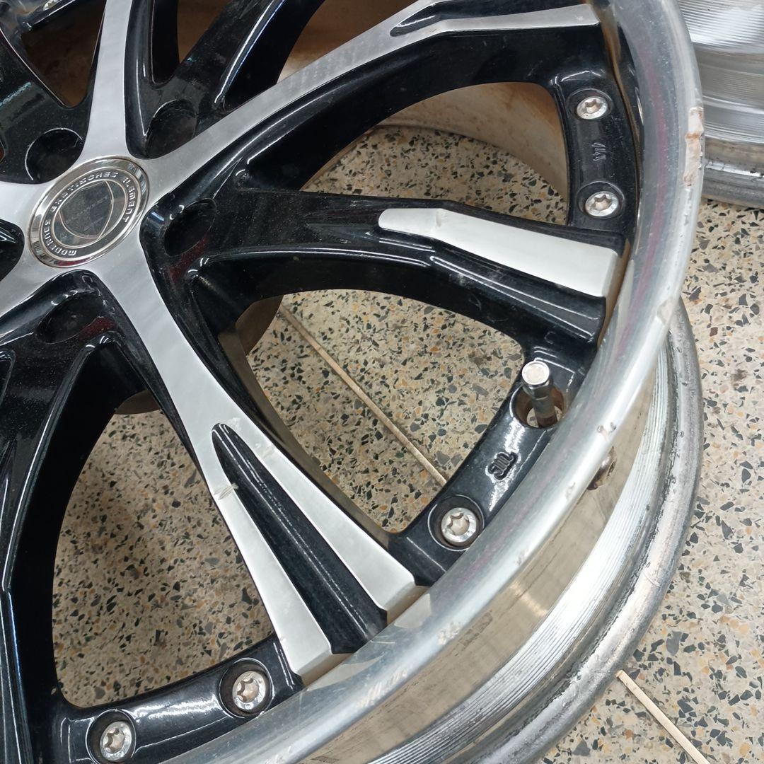 Work SCHWERT 20インチアルミホイール 2本 ブラック/シルバー