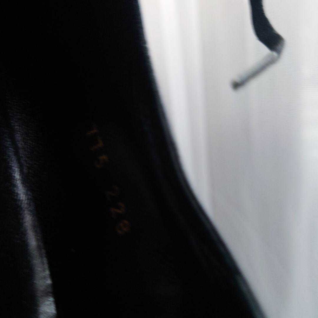 セリーヌ39（25.5）レオパードハラコポニーヘア切替パテントレザーシューズ