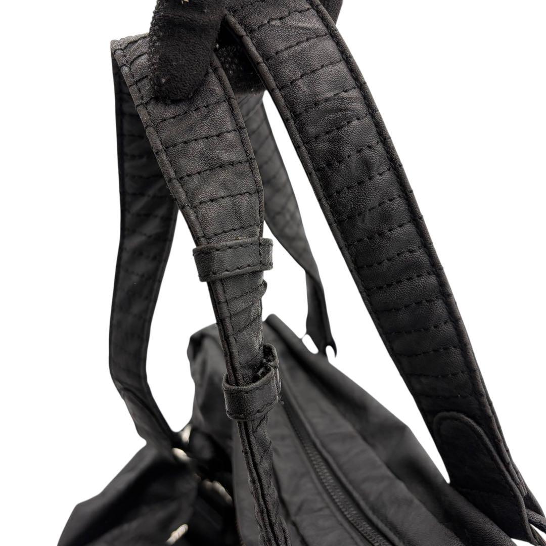 ディーゼル ショルダーバッグ y2k 90s レザー メタルロゴ ブラック 迷彩