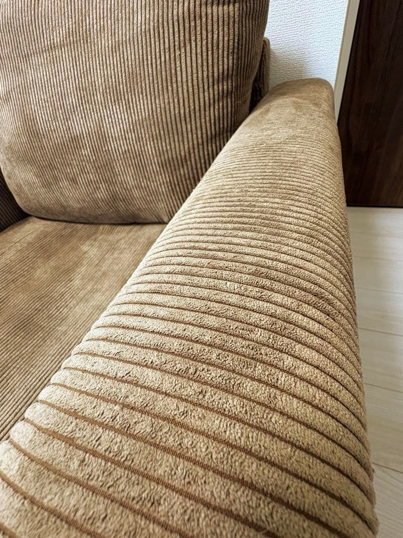 コーデュロイ 1人掛けソファ コンセント付き 市場家具 ラシック rasic