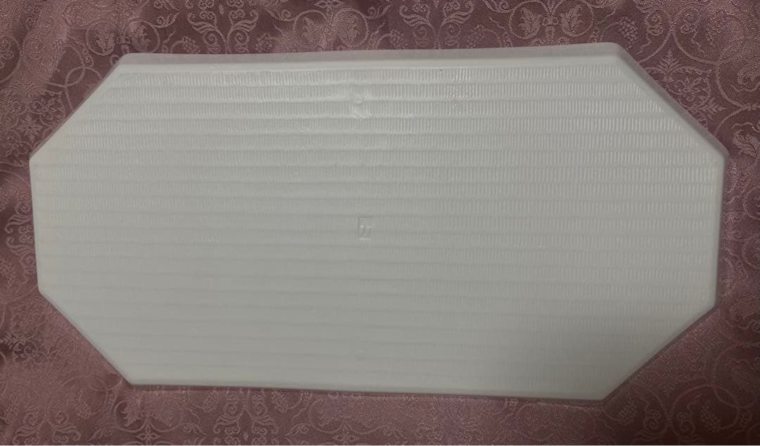 3未使用庫山窯前畑陶器金彩狩衣八角長盛大皿廃盤品 35cm×18cm