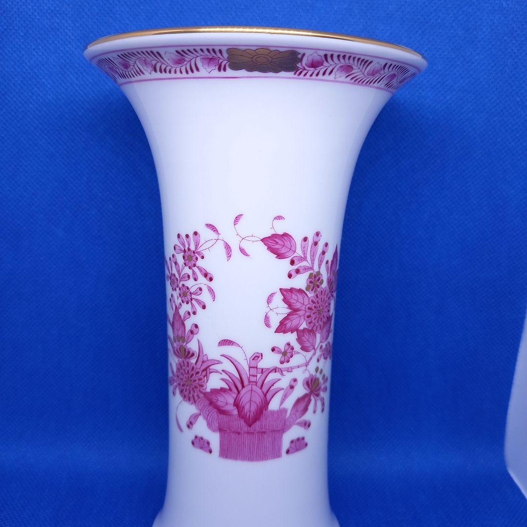 ヘレンド　花瓶「インドの華　ピンク」