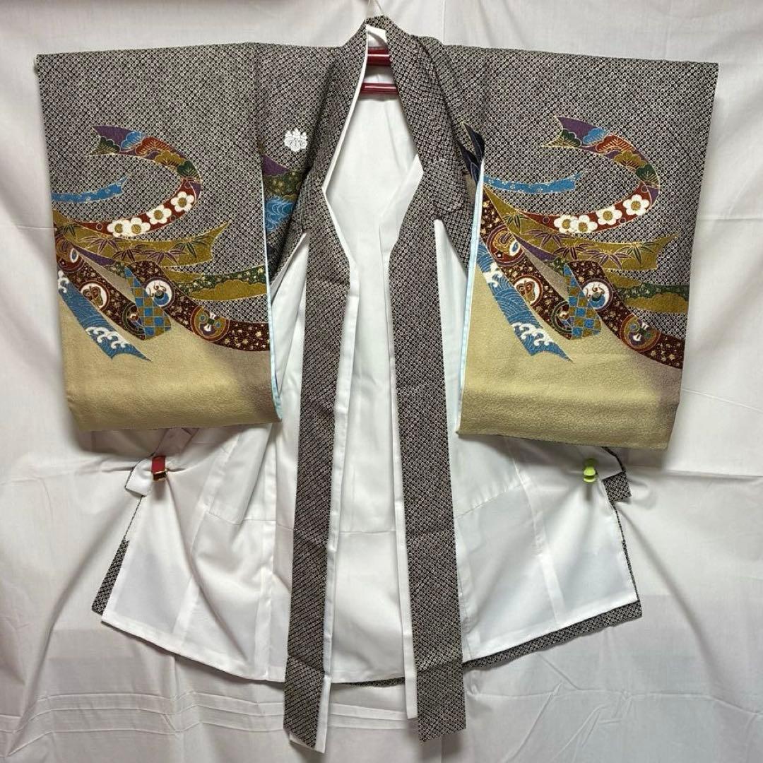 N*☆様 2-上　お宮参り 七五三　着物、長襦袢、小物　男の子　正絹 祝い着　6