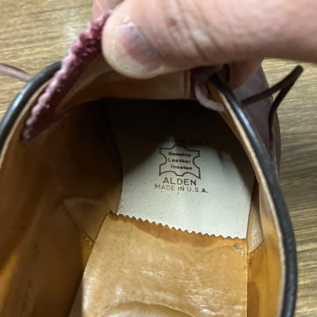 Alden ダークブラウン ドレスシューズサイズ11ハーフBワイズ