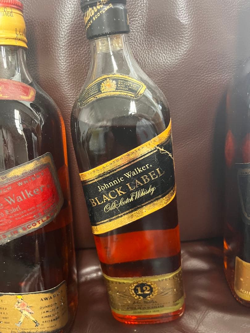 最終価格古酒4本Otard XOコニャックとJohnnie Walkerウイスキ