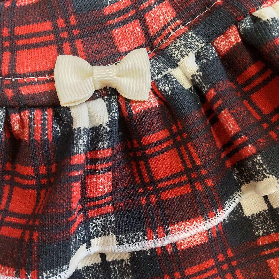 犬服 No.193 かすれ風チェックワンピース ハンドメイド