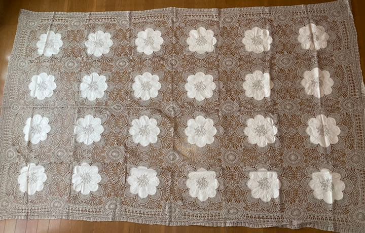 ハンドエンブロイダリー クロッシェ大判クロス