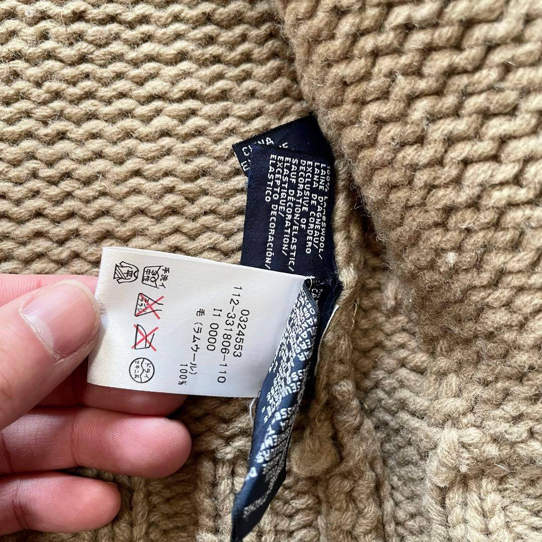 【希少】トミーヒルフィガー　ネイティブ柄　カウチン　ドライバーズニット　L