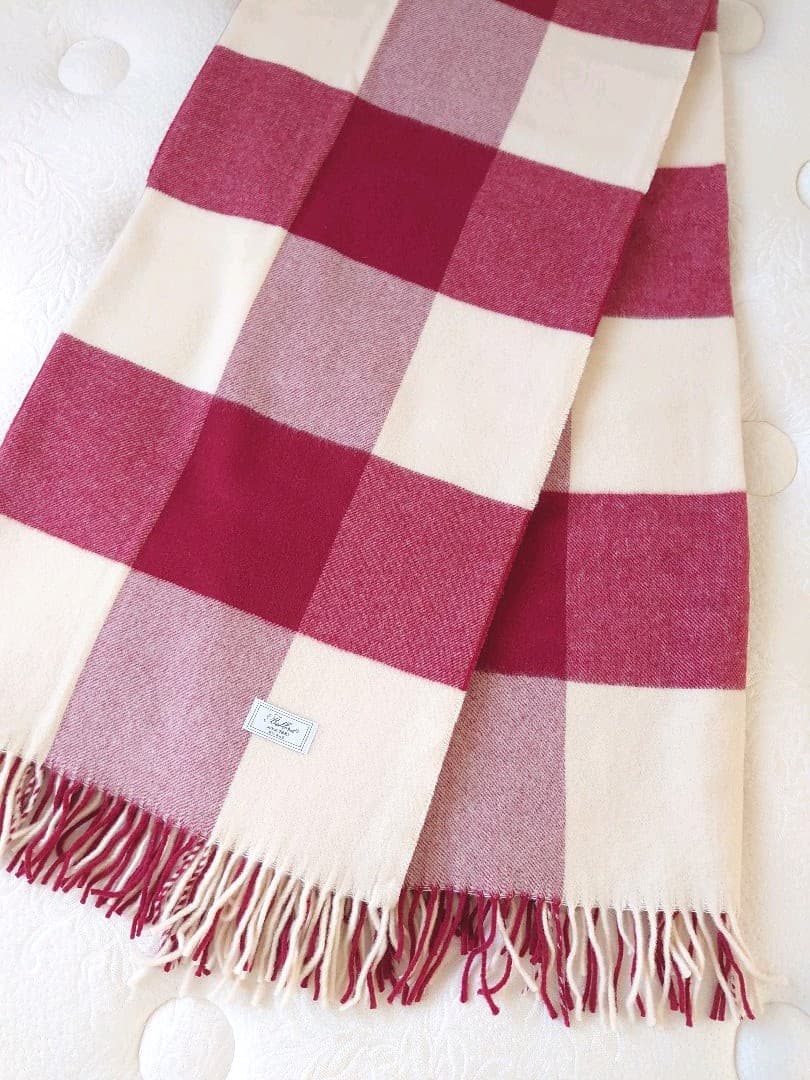 【Bellora ベローラ】＊新品＊ウール100％ スローケット ブランケット