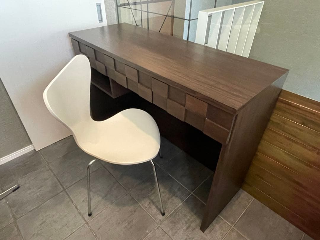 美品■天然木アルダー材 CORKコルク120オープンカウンター GARTガルト