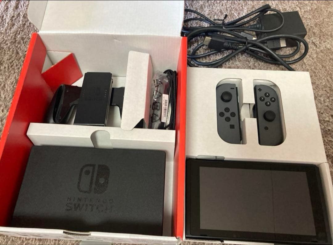 Nintendo Switch 本体グレー 、ゲームソフト3本付き