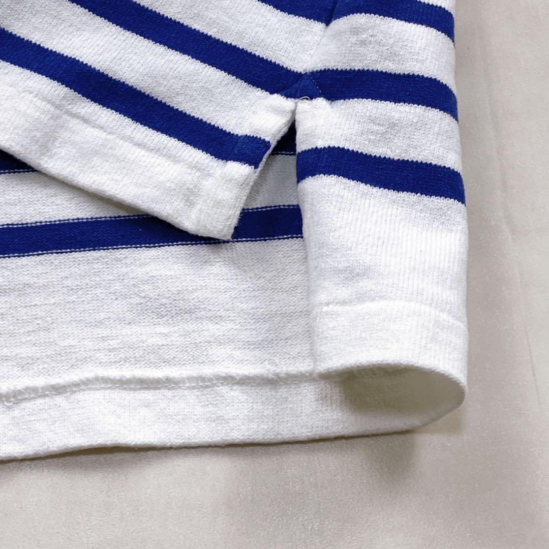 マディソンブルー ボーダー　ロンT バスクシャツ カットソー スリット