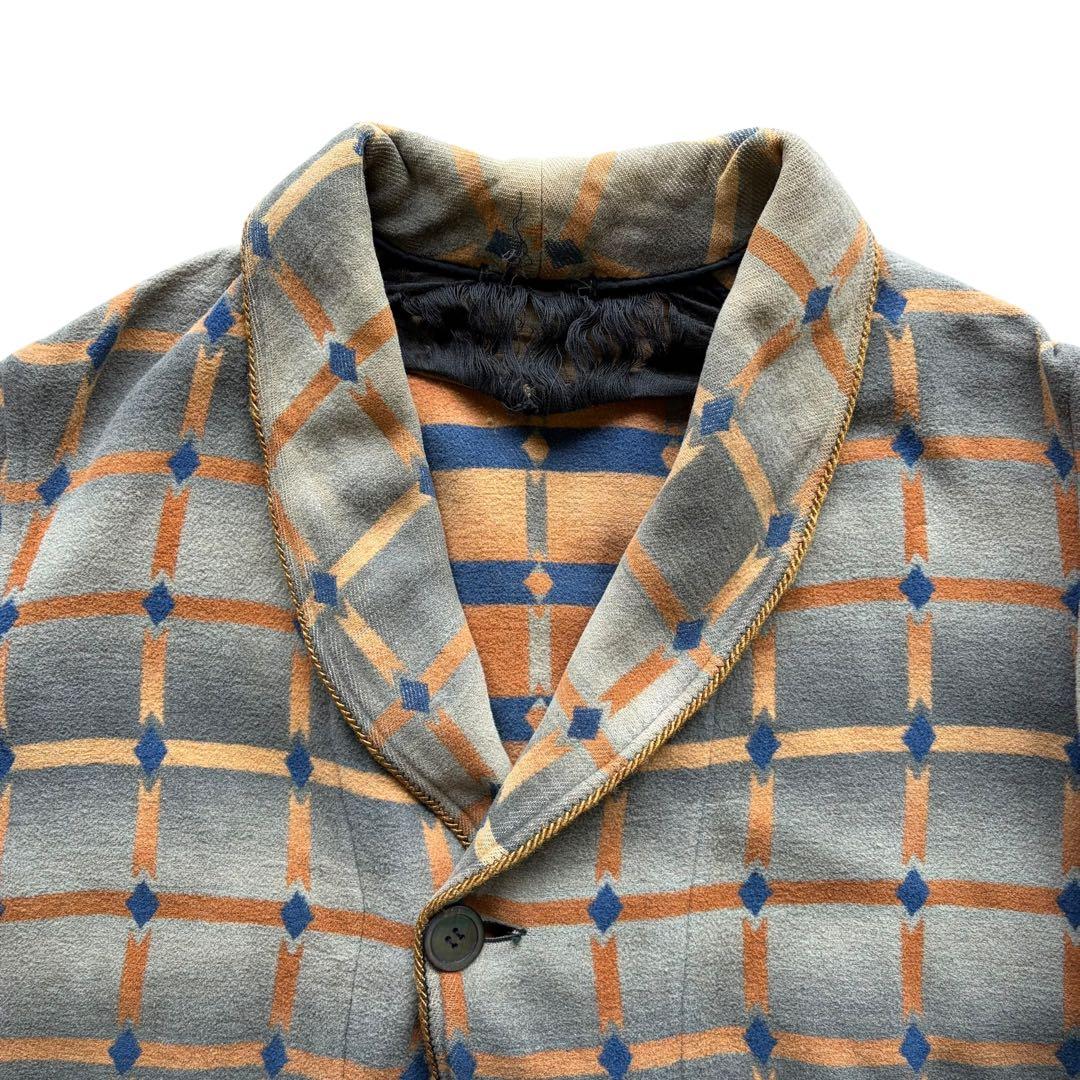 40〜50s ヴィンテージ ユーロ スモーキングコート ショールカラー ウール