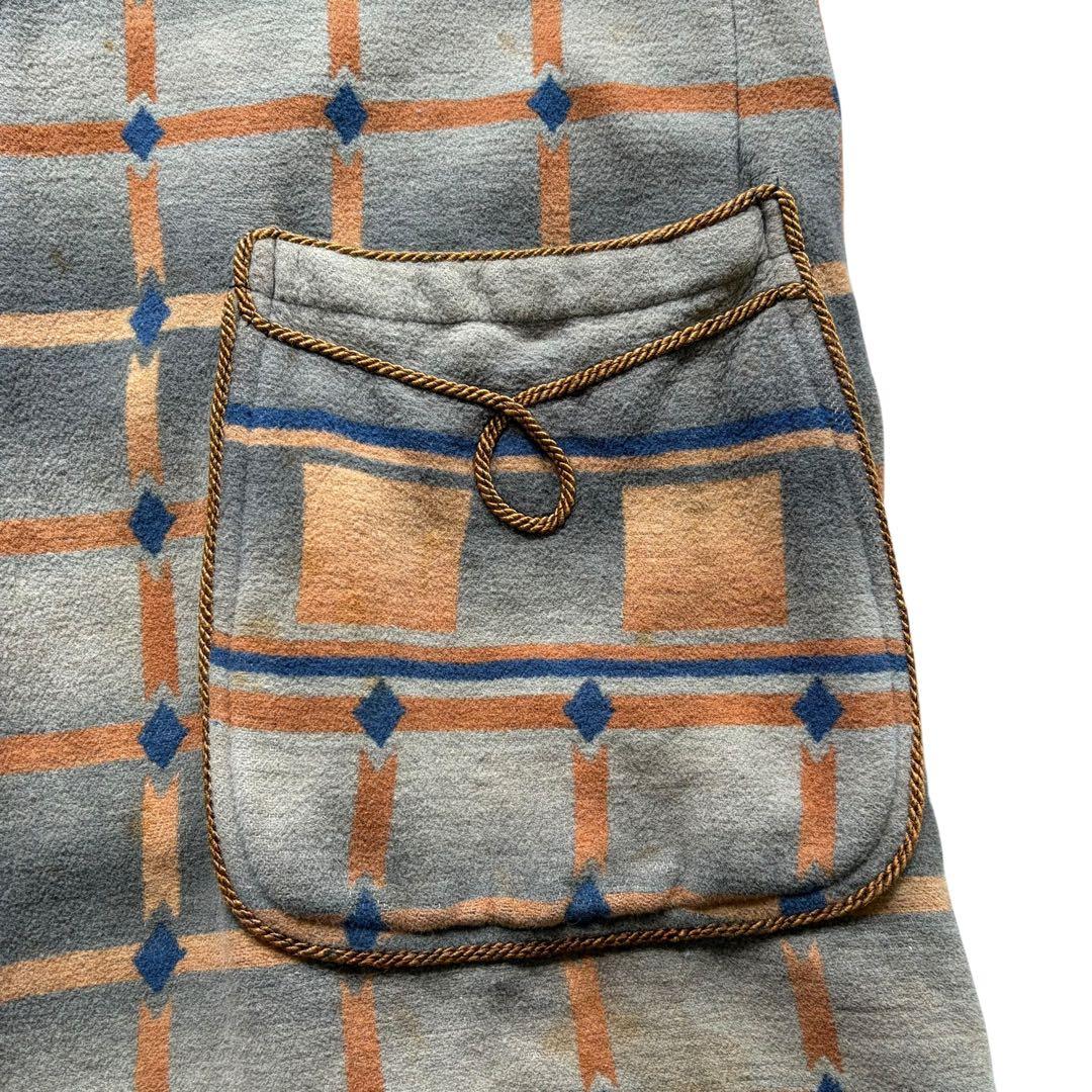 40〜50s ヴィンテージ ユーロ スモーキングコート ショールカラー ウール