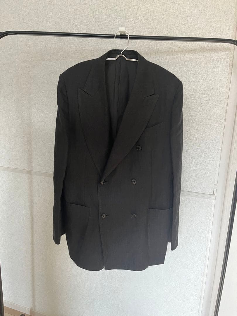 COMOLI リネン ダブルブレステッドスーツ