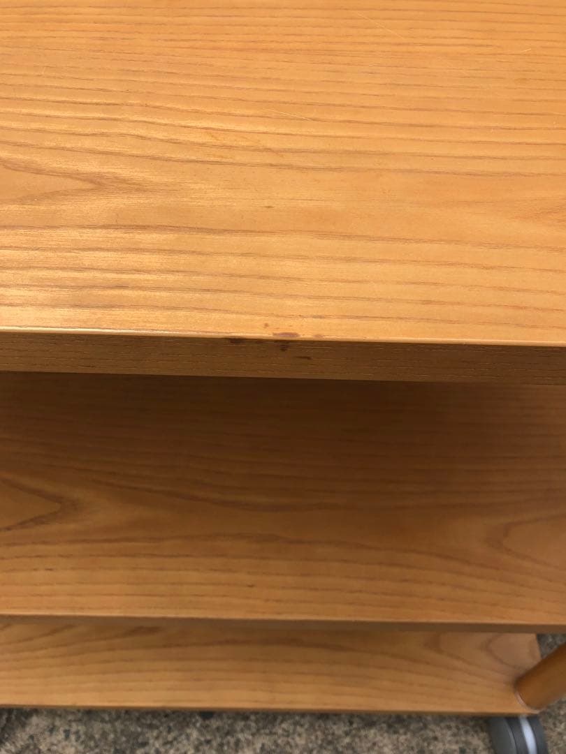 arflex/アルフレックス　木製 3段サイドテーブル キャスター付き