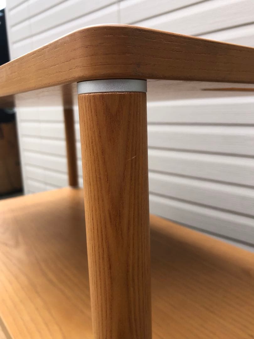 arflex/アルフレックス　木製 3段サイドテーブル キャスター付き