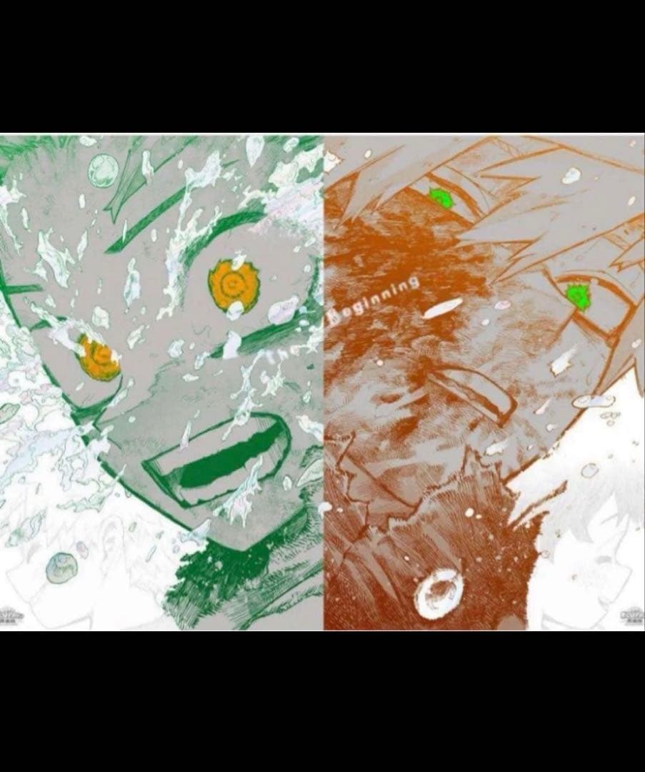 僕のヒーローアカデミア　原画展　A2アートポスター緑谷出久　爆豪勝己　2枚セット