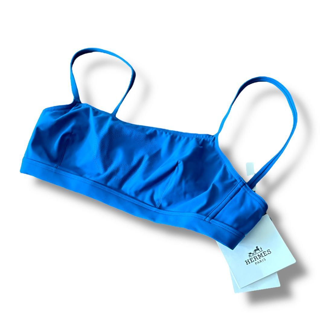 未使用品 タグ付き『エルメス』セリエデザイン 38 スイムウエア 水着 ブルー