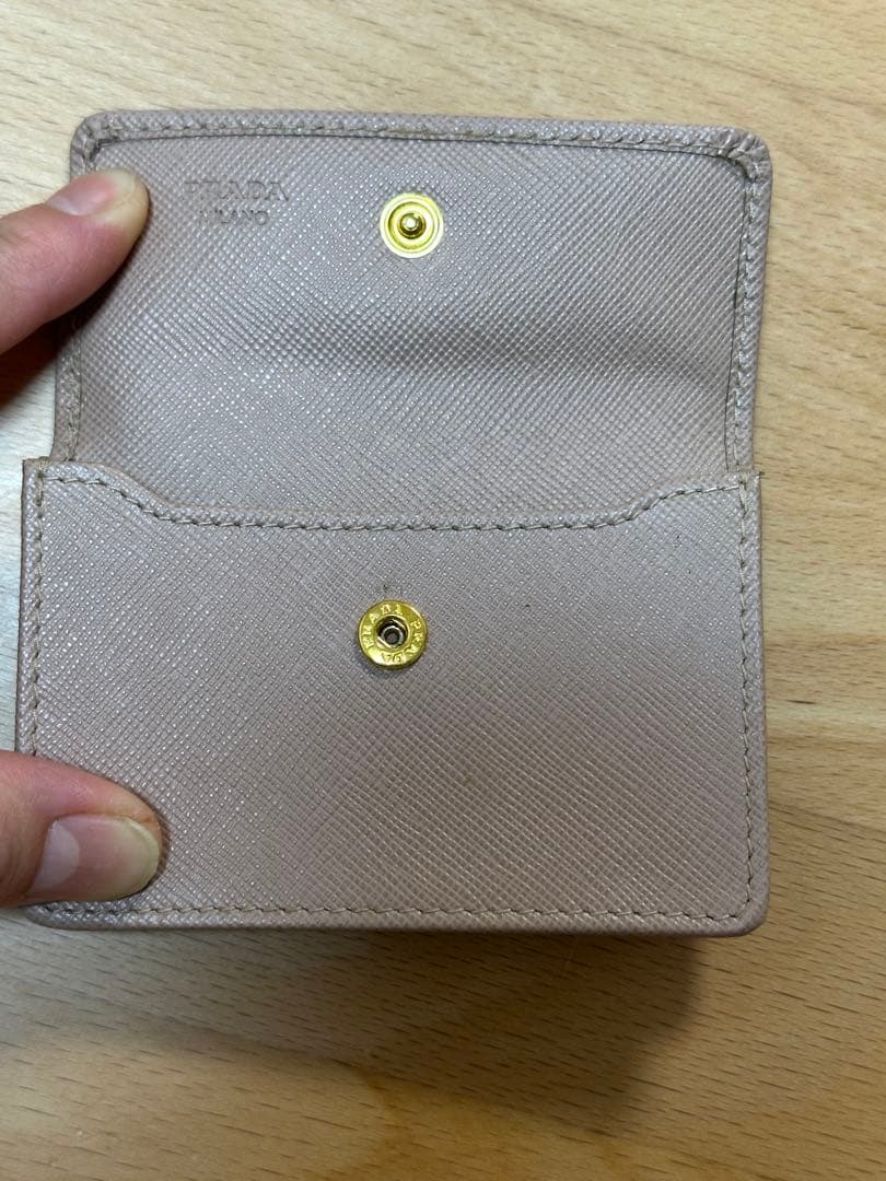 美品♢PRADA サフィアーノレザー 名刺入れ カードケース　ピンク