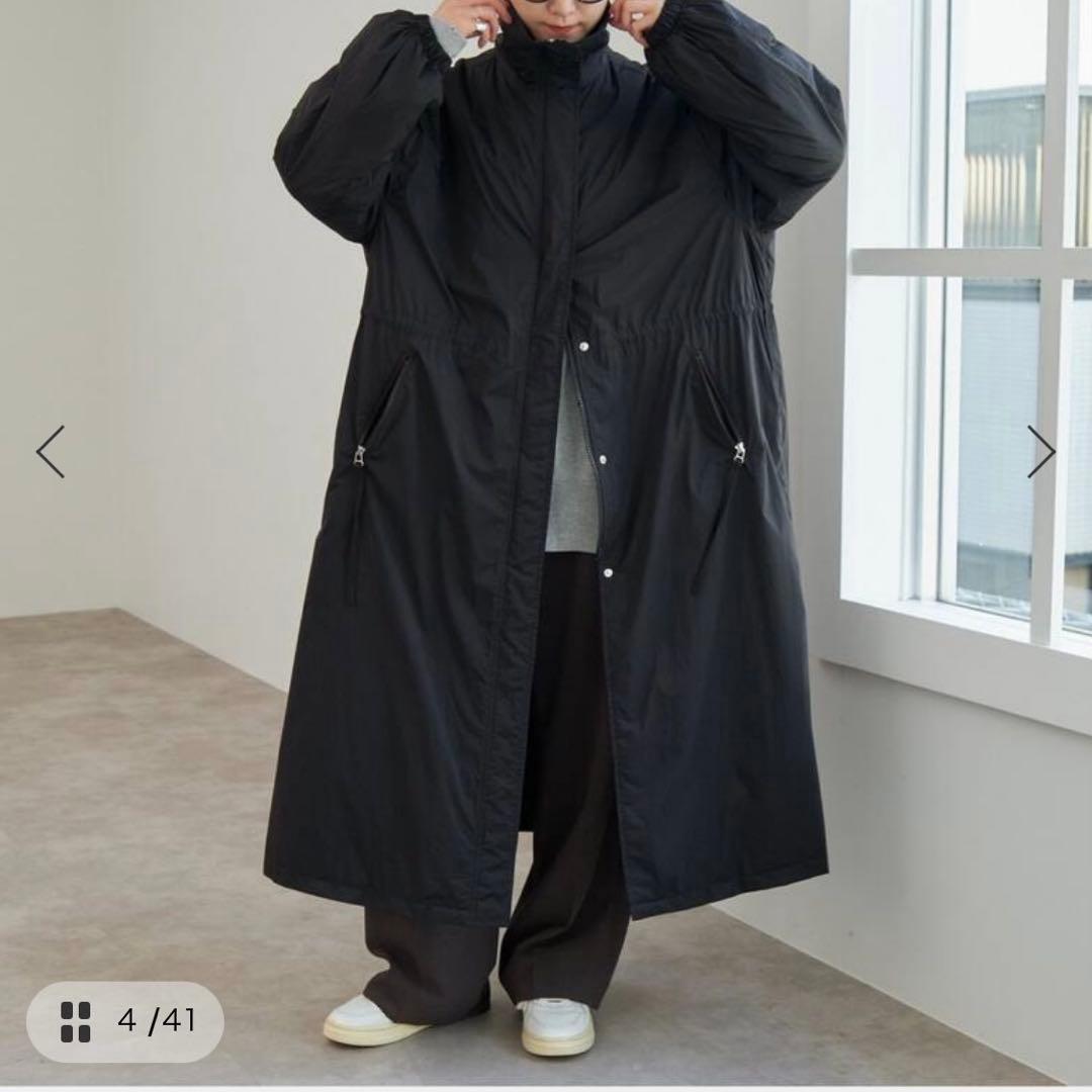 Spick and Span撥水パディングコート　ブラック　M