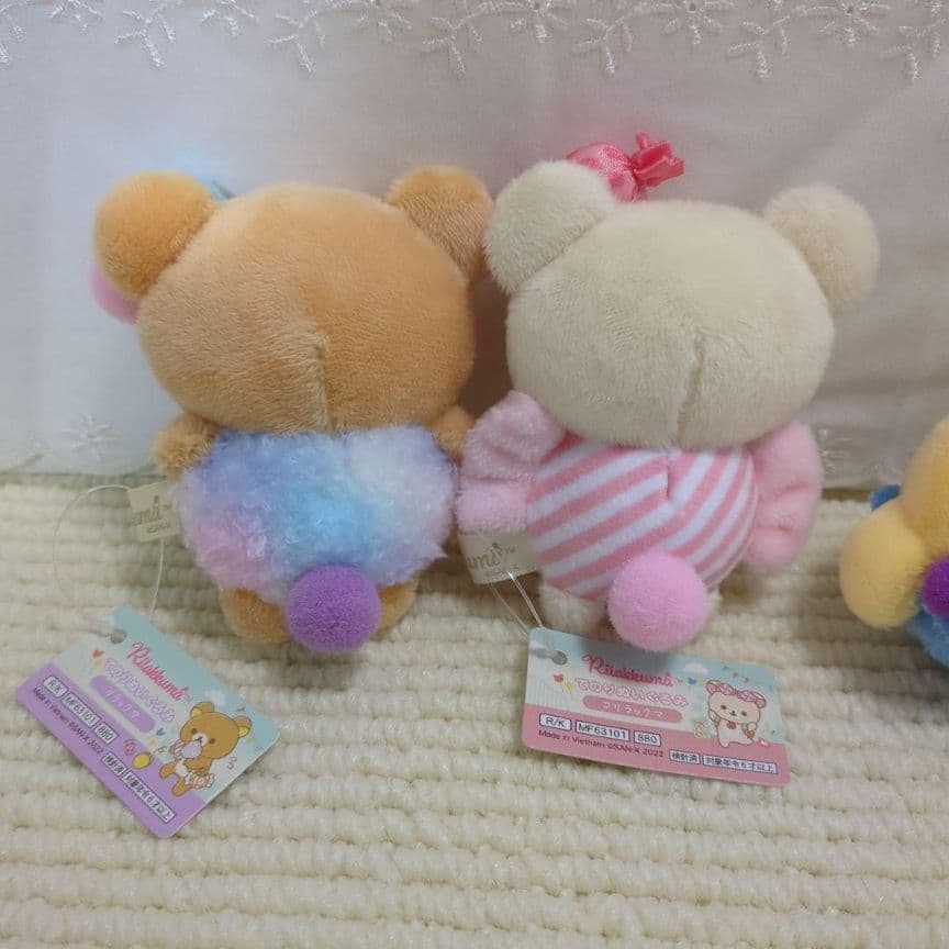 リラックマ　コリラックマ　てのりぬいぐるみ　ジュエルケース　ピンク２つ