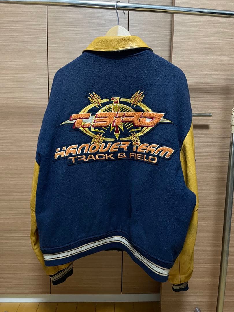 AVIREX スタジャン ネイビー/イエロー