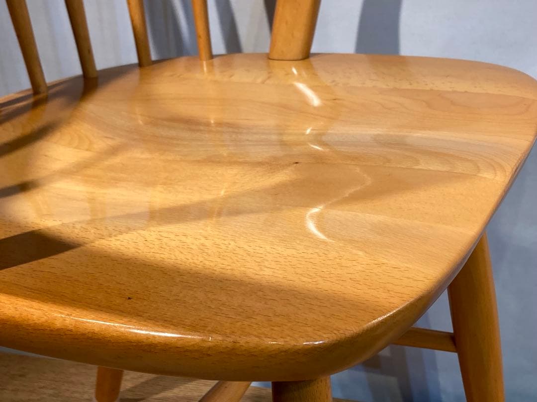 ラスト一点画像76枚 キツツキ ダイニングチェア ナチュラル 昭和56年 アーム