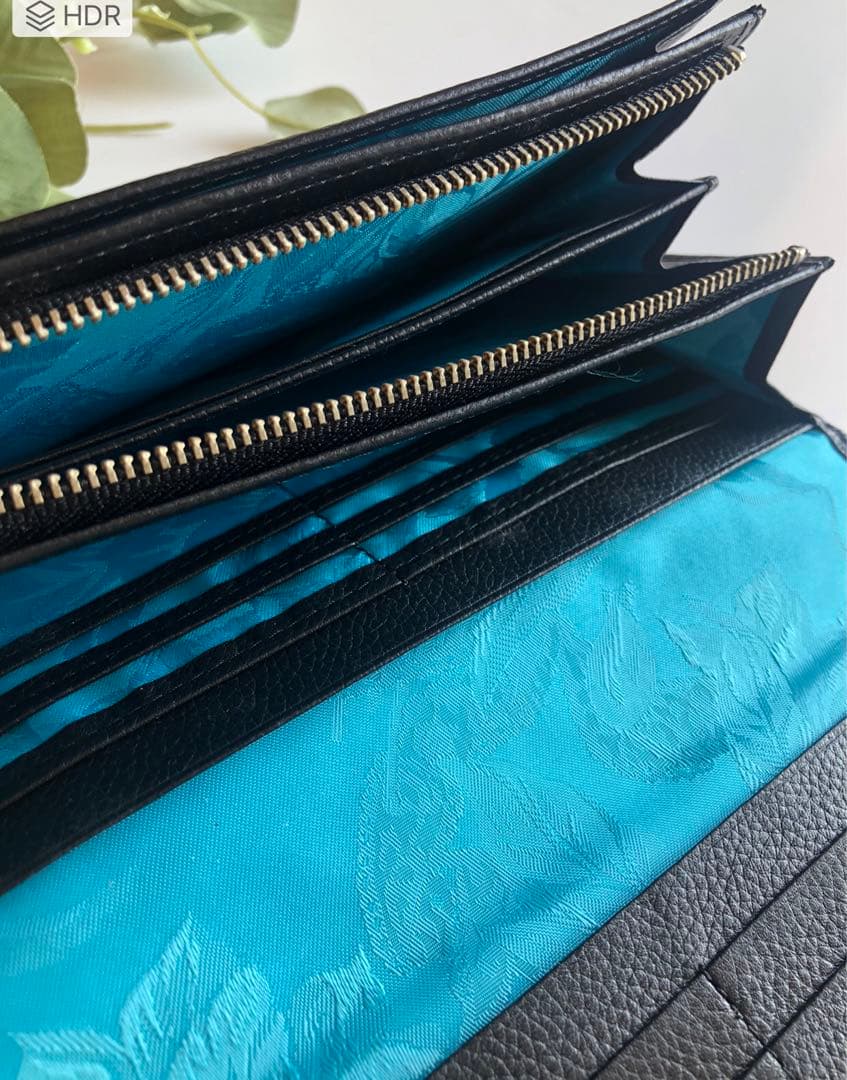 新品シンクビーThink Bee!　ノクターンローズ薔薇　長財布 黒系