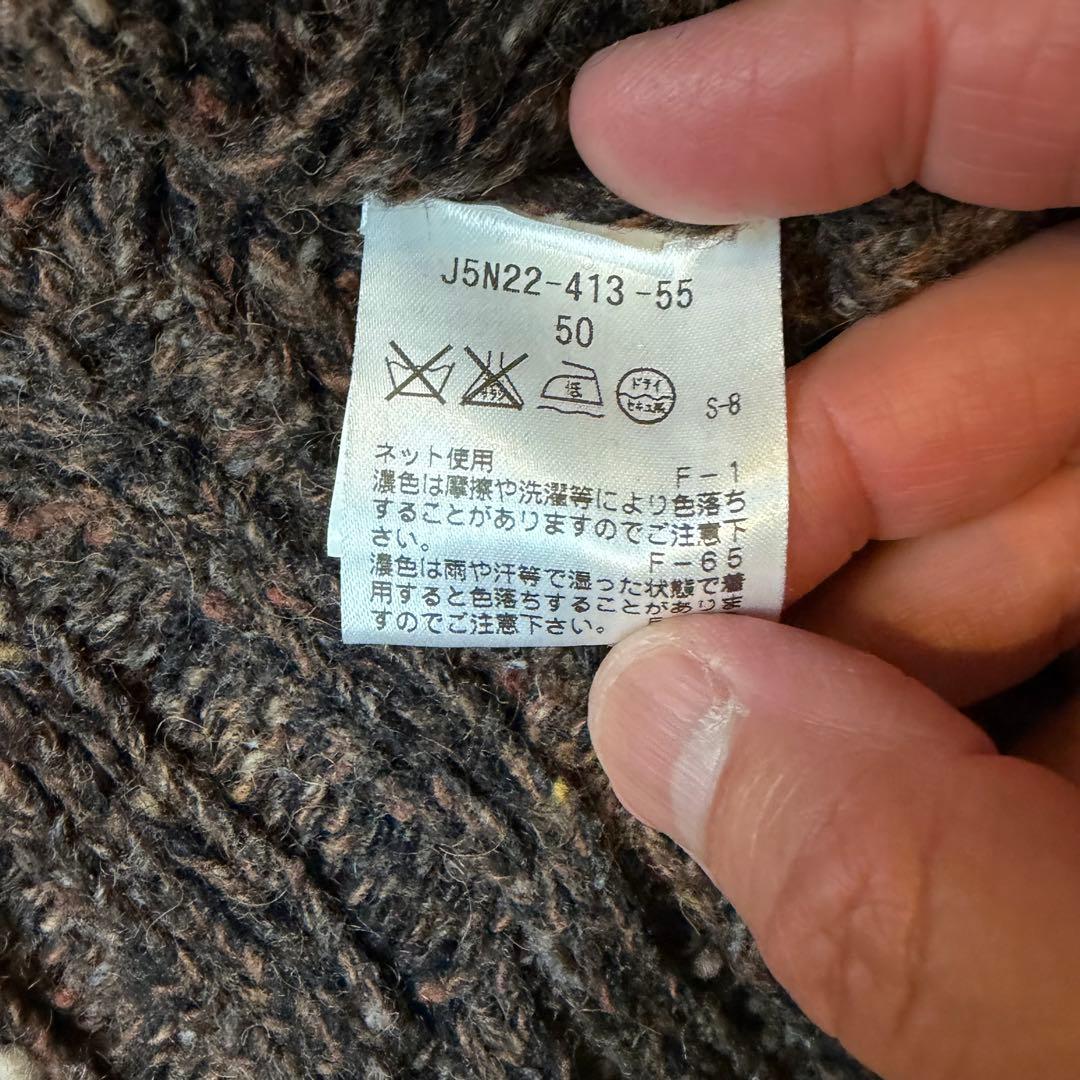 イタリア製　ポールスチュアート　ハイネックセーター ブラウン系　キャメルヘアー