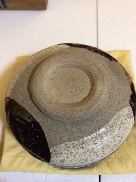 茶道具　黒織部茶碗　共箱付き