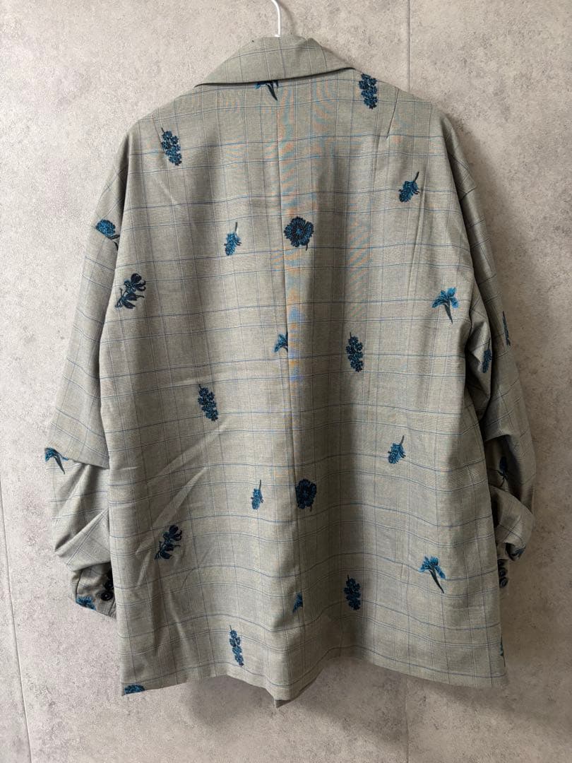 アメリ　AMERI 　チェックフラワーパパダブルジャケット