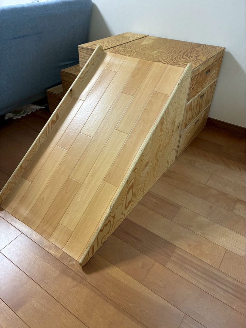 木製 滑り台 手作り 家具 木工 DIY 収納 引き出し 遊具