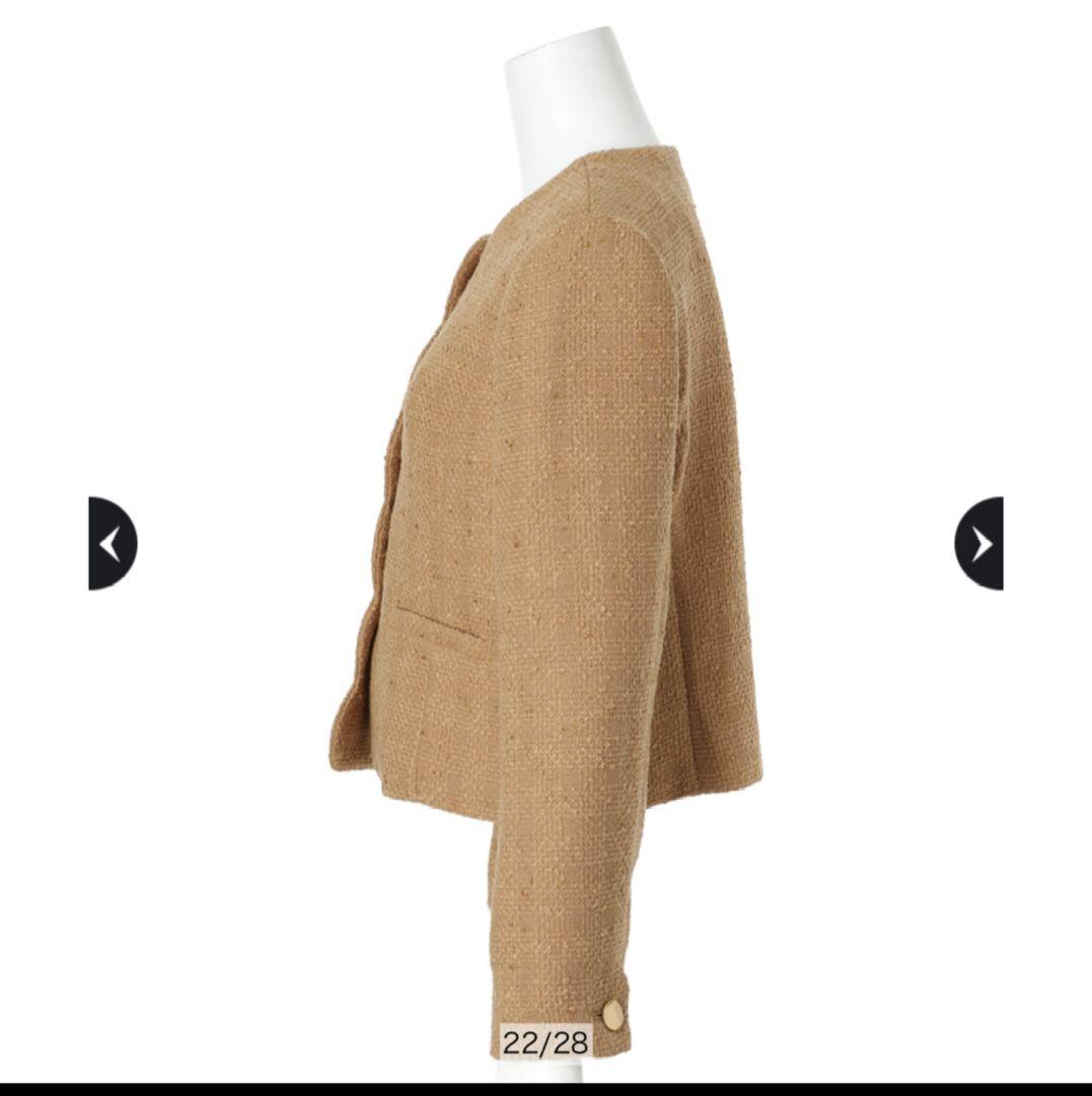 新品未使用タグ付 JUSGLITTY 2WAYボタンジャケット 9号 キャメル