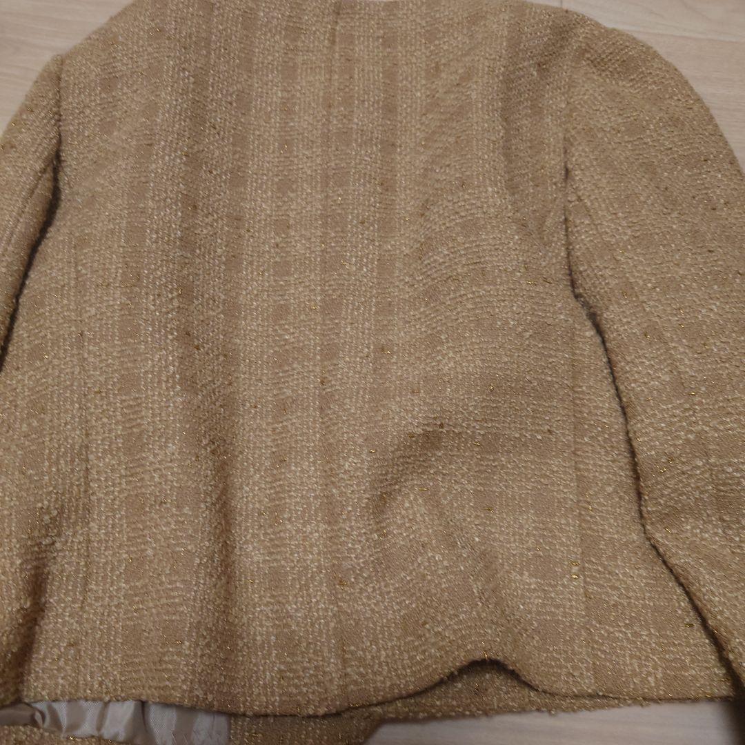 新品未使用タグ付 JUSGLITTY 2WAYボタンジャケット 9号 キャメル