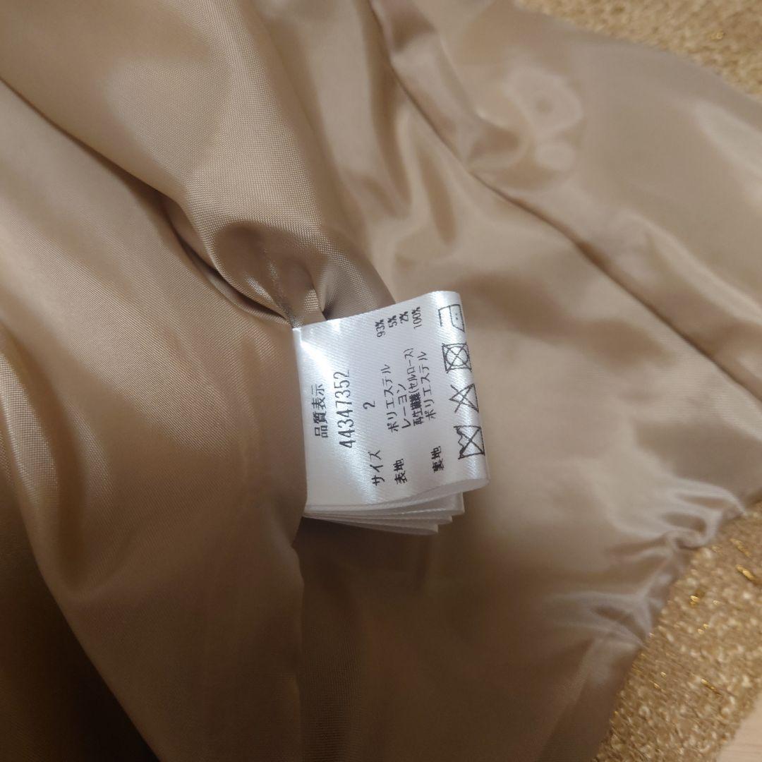 新品未使用タグ付 JUSGLITTY 2WAYボタンジャケット 9号 キャメル